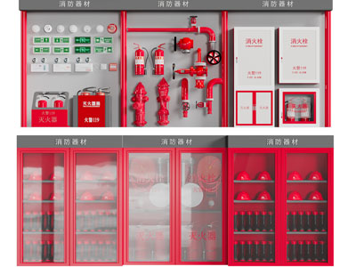 消防器材消防设备3d模型 消防器材消防设备