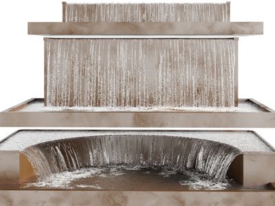 现代庭院瀑布景观园艺小品