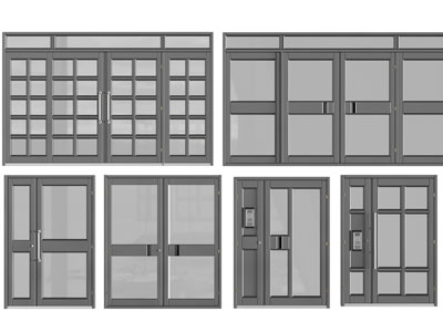 现代办公大门、入户平开门