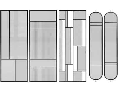 现代隔断3d模型 现代隔断