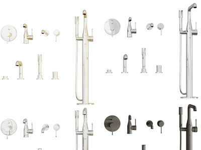 现代不锈钢水龙头3d模型 现代不锈钢水龙头