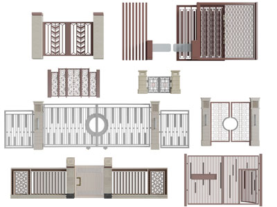 新中式铁艺大门、围栏
