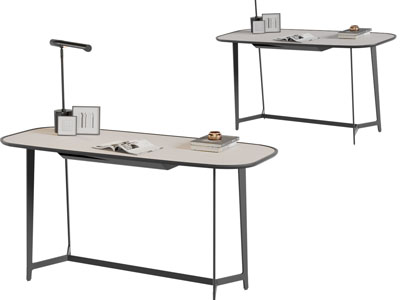 现代椭圆形书桌