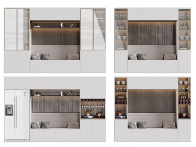 现代轻奢装饰酒柜