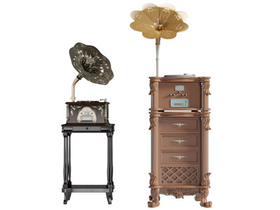 欧式复古实木大喇叭留声机