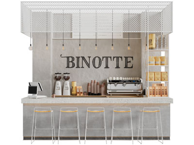 工业风loft咖啡厅吧台吧凳