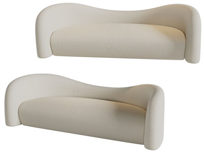 现代布艺多人沙发3d模型 现代布艺多人沙发