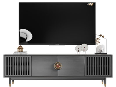 新中式电视柜、电视机