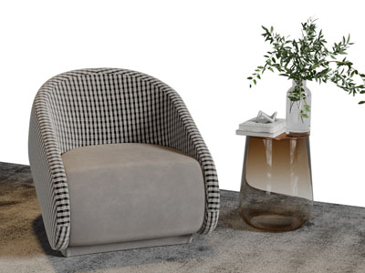 现代单人沙发3d模型 现代单人沙发