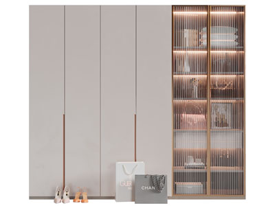 现代轻奢装饰衣柜3d模型 现代轻奢装饰衣柜