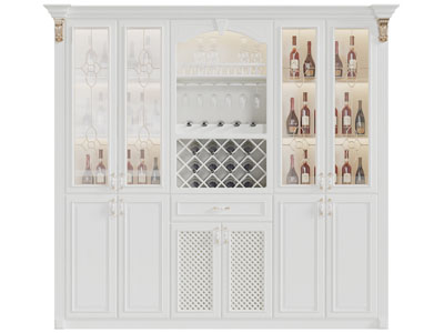 简欧玻璃柜门装饰酒柜