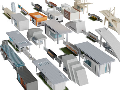 现代社区公司学校大门值班门卫保安室
