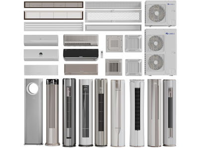 现代柱形立式壁挂式空调