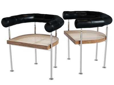 侘寂风中古复古藤编椅子