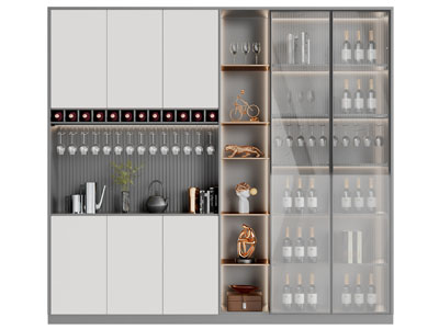 现代轻奢装饰酒柜