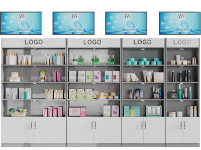 现代化妆品展示柜货架