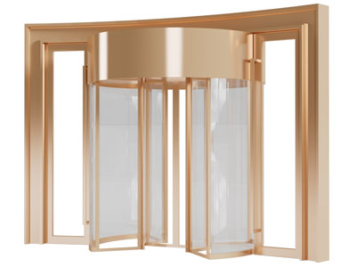 现代酒店旋转大门