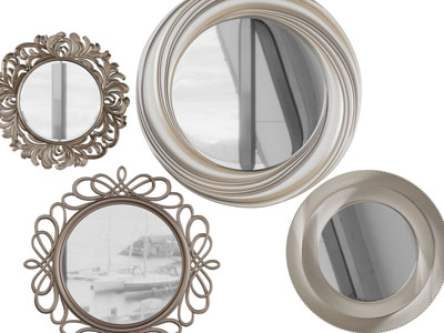 欧式雕花边框装饰镜子挂件