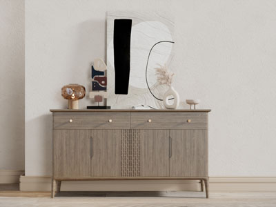 侘寂风玄关柜边柜