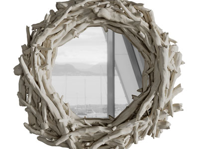 侘寂风装饰镜子挂件