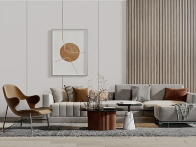 现代转角多人沙发休闲椅子茶几组合