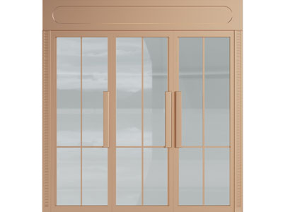 现代铜制边框大门