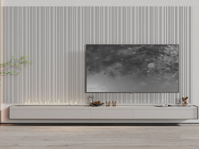 现代悬挂式电视柜和电视