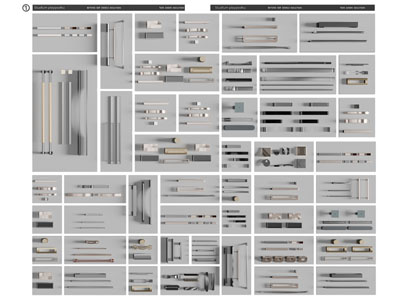 现代不锈钢拉手3d模型 现代不锈钢拉手