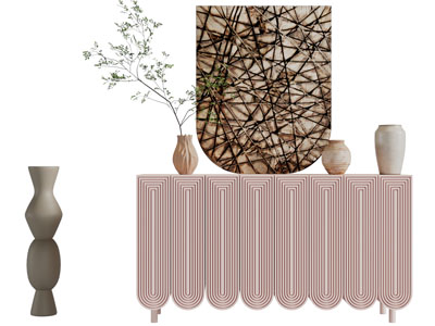 侘寂风玄关柜边柜