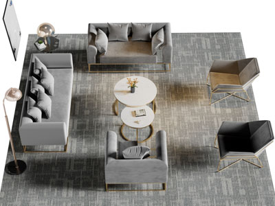 现代轻奢多人、双人沙发、休闲椅子和茶几组合