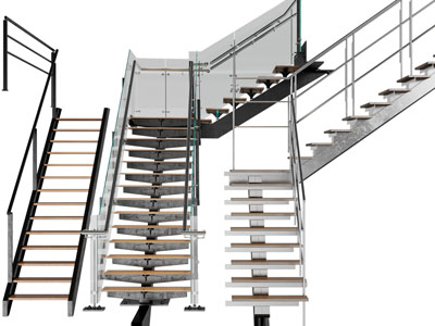 现代旋转楼梯3d模型 现代旋转楼梯
