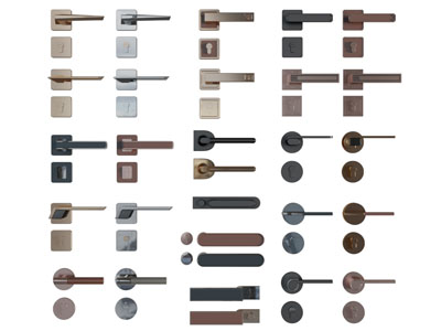 新中式拉手3d模型 新中式拉手