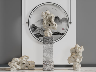 新中式假山石头景观园艺小品