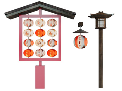 日式灯笼挂件