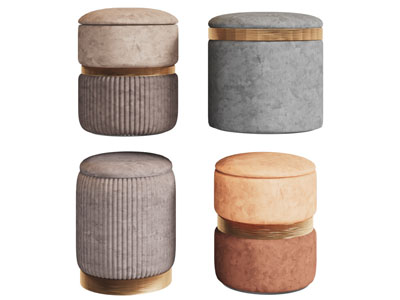 现代轻奢圆形坐墩