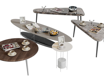 现代不规则形茶几3d模型 现代不规则形茶几