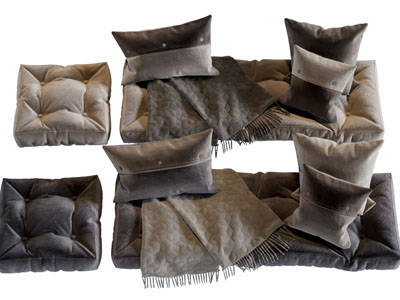 现代方形布艺多人单人懒人沙发