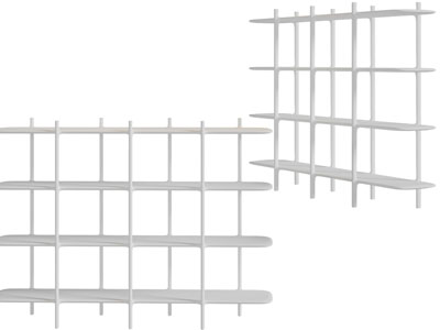 现代实木装饰架