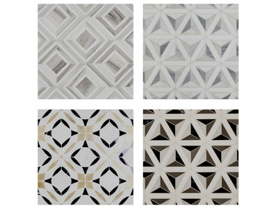 现代几何图案的地面拼花