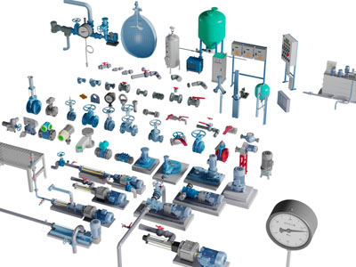 现代工业设备零部件3d模型 现代工业设备零部件