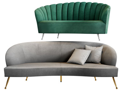 现代轻奢多人沙发3d模型 现代轻奢多人沙发