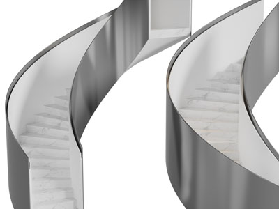 后现代旋转楼梯3d模型 后现代旋转楼梯