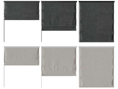 现代布艺拉帘、罗马帘3d模型 现代布艺拉帘、罗马帘