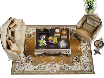 欧式多人、单人沙发、茶几组合