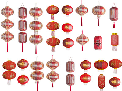 中式灯笼墙饰挂件
