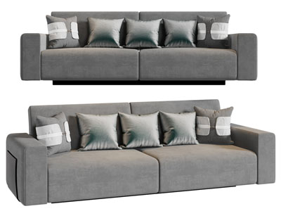 现代布艺多人沙发3d模型 现代布艺多人沙发