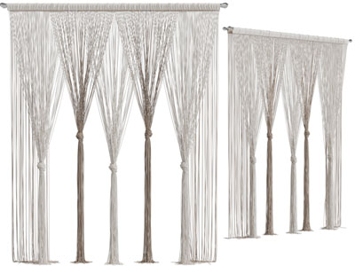 现代透明窗纱窗帘3d模型 现代透明窗纱窗帘