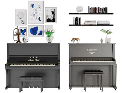 现代钢琴3d模型 现代钢琴