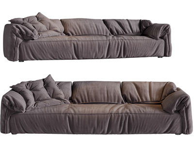 现代布艺多人沙发3d模型 现代布艺多人沙发