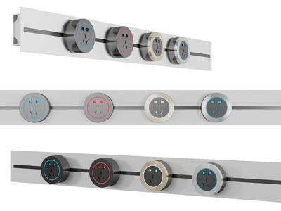 现代圆形开关插座面板3d模型 现代圆形开关插座面板